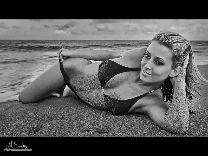 Female model photo shoot of Andy Austelle by JA Sanchez in A private beach in Boca Raton