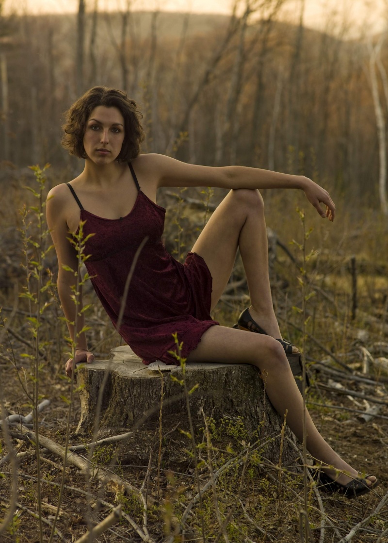 Female model photo shoot of Kaya Knight by Maggie Yurachek in tornado site