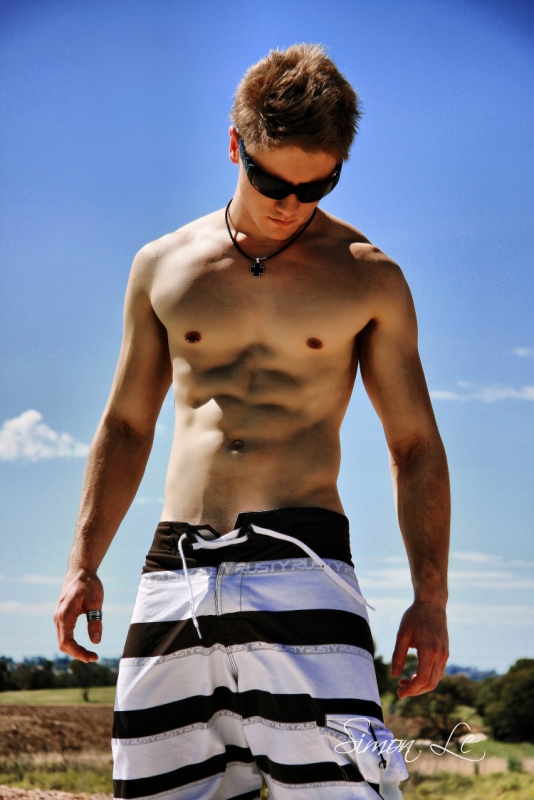 Male model photo shoot of Rhys James by Simon Le in Sydney NSW