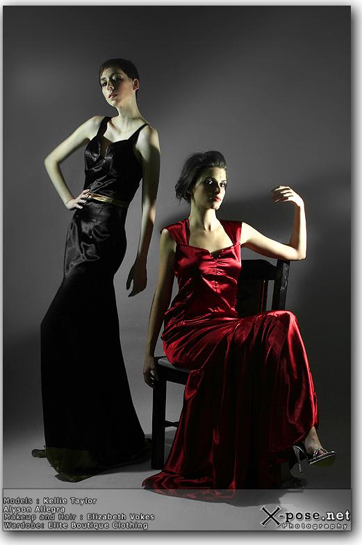 Female model photo shoot of Elizabeth Vokes, Kellie Taylor and Alyson Allegra by Jeff Cohn, wardrobe styled by Elite Boutique