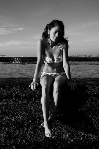 Female model photo shoot of Alicia Lansdown in Austimer beach
