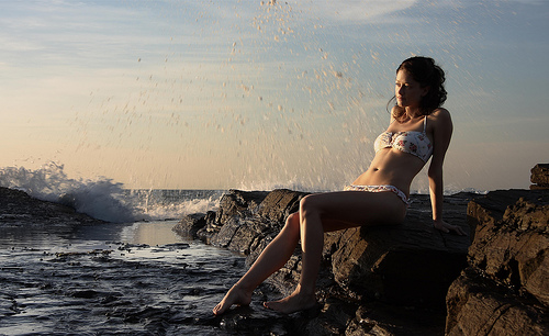 Female model photo shoot of Alicia Lansdown in Austimer beach