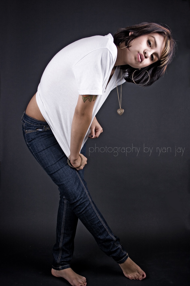 Female model photo shoot of semiautomatic