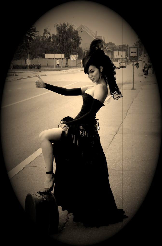 Female model photo shoot of MariaMargoth and Divina in ..streets of Panchevo, Serbia...