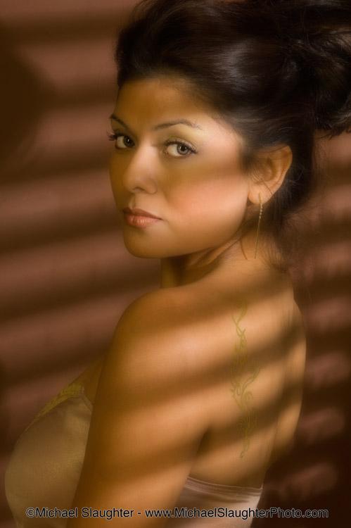 Female model photo shoot of Vanessa Flores MUA and Miss S by Blue Cloud Imaging