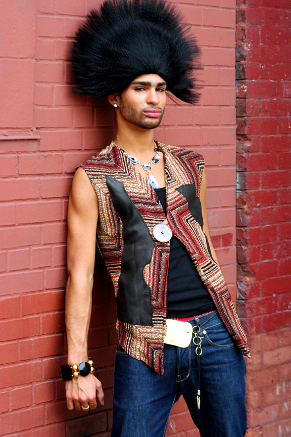 Male model photo shoot of RayVin and Juan Gabriel in Brooklyn, clothing designed by Ray Vincente