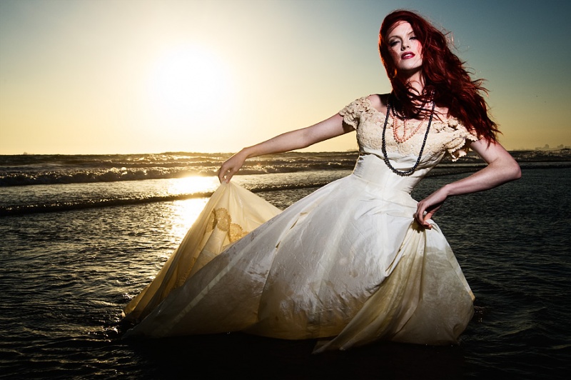 Female model photo shoot of CrimsonCurls in Huntington Beach