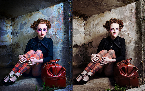 Female model photo shoot of Asylum in Red by Florimage in Fort Lytton , makeup by Julia Dyson