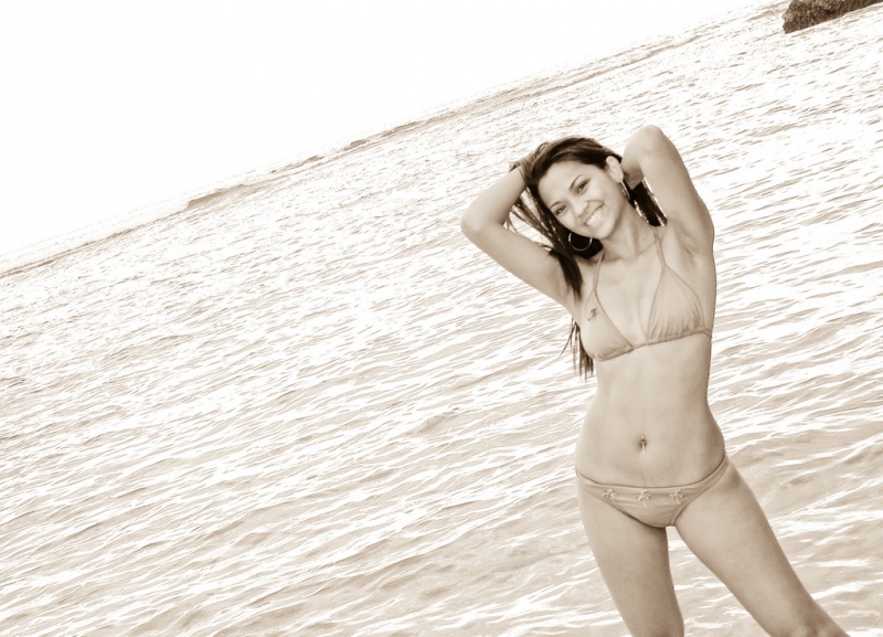 Female model photo shoot of ReE ChanTaL in Gun Beach, Guam.