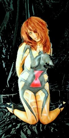 Female model photo shoot of  Shauna Marie, body painted by T3art dot com