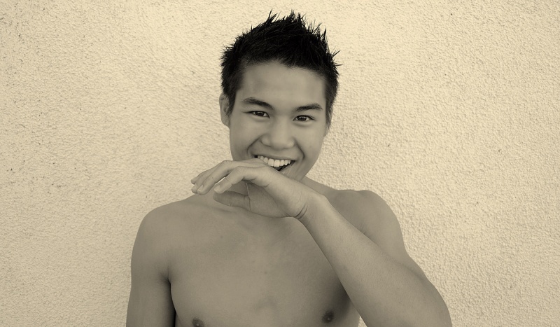 Male model photo shoot of Victor Hoang in Huntington Beach