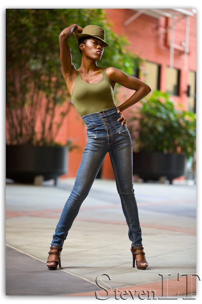 Female model photo shoot of Naija Nne by Steven LT Smith in Will Springfield 'HOT SPOT' Downtown L.A. 