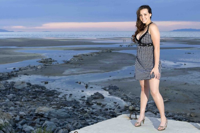 Female model photo shoot of Bretagne Pullens in The Salt Lake