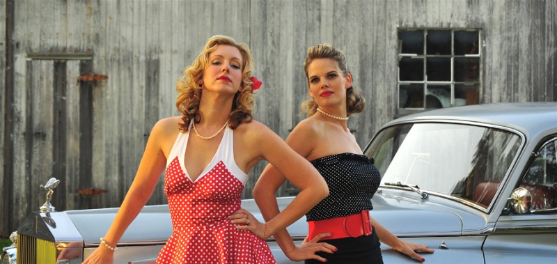 Male and Female model photo shoot of Warbird Pinup Girls, KMartinVB and Lindsay Caldwell in Millersville PA, makeup by MakeupbyTrish