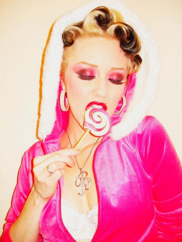 Female model photo shoot of Flawless Face Couture in Candy Land