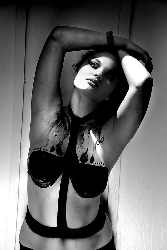 Female model photo shoot of Alexia Senchal in studio
