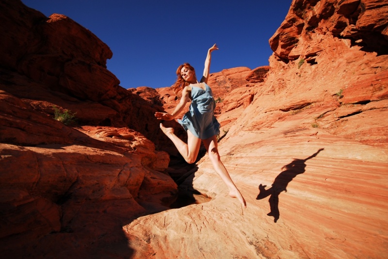 Female model photo shoot of Julia Bantner in Red Rock, Nevada
