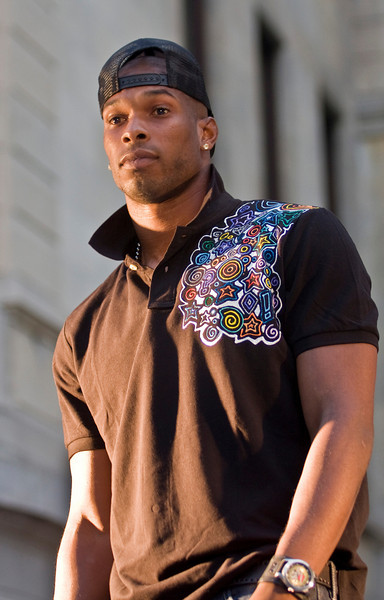 Male model photo shoot of Cultures Clothing Co by Jaleel King in Philadelphia Fashion Week, City Hall Courtyard (Philadelphia) 