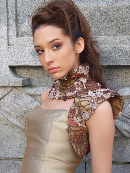 Female model photo shoot of bella rosa in art gallery