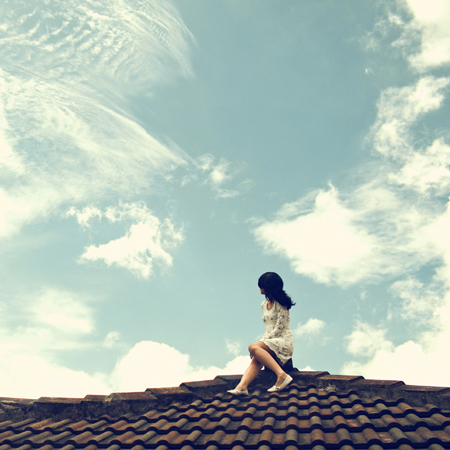 Male model photo shoot of Rachmat Lianda in Her house, rooftop