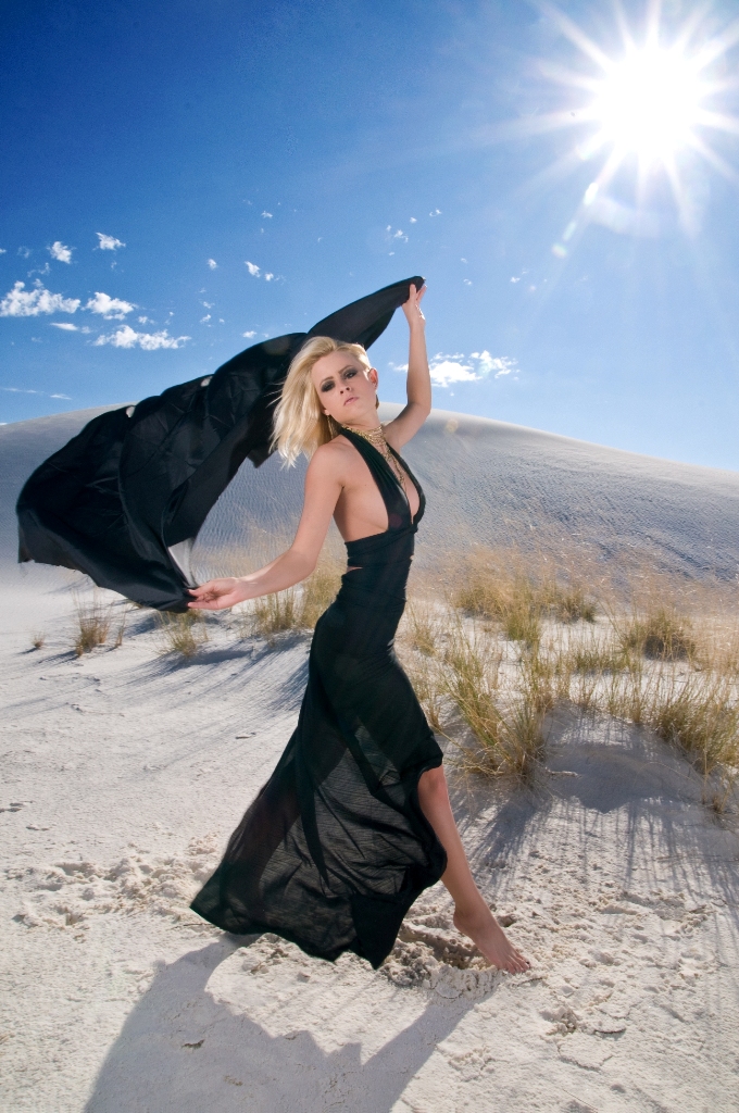 Male and Female model photo shoot of James Carl Studios and Marliese Leitner in White Sands New Mexico