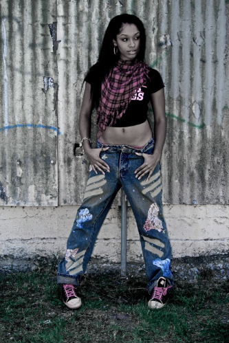 Female model photo shoot of Brittany BAD Dandridge by ArtOfficial Images