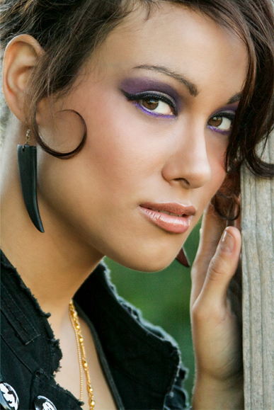 Female model photo shoot of 2ndhand Studios and Xiomara Amelia in Da Hood, makeup by wajana