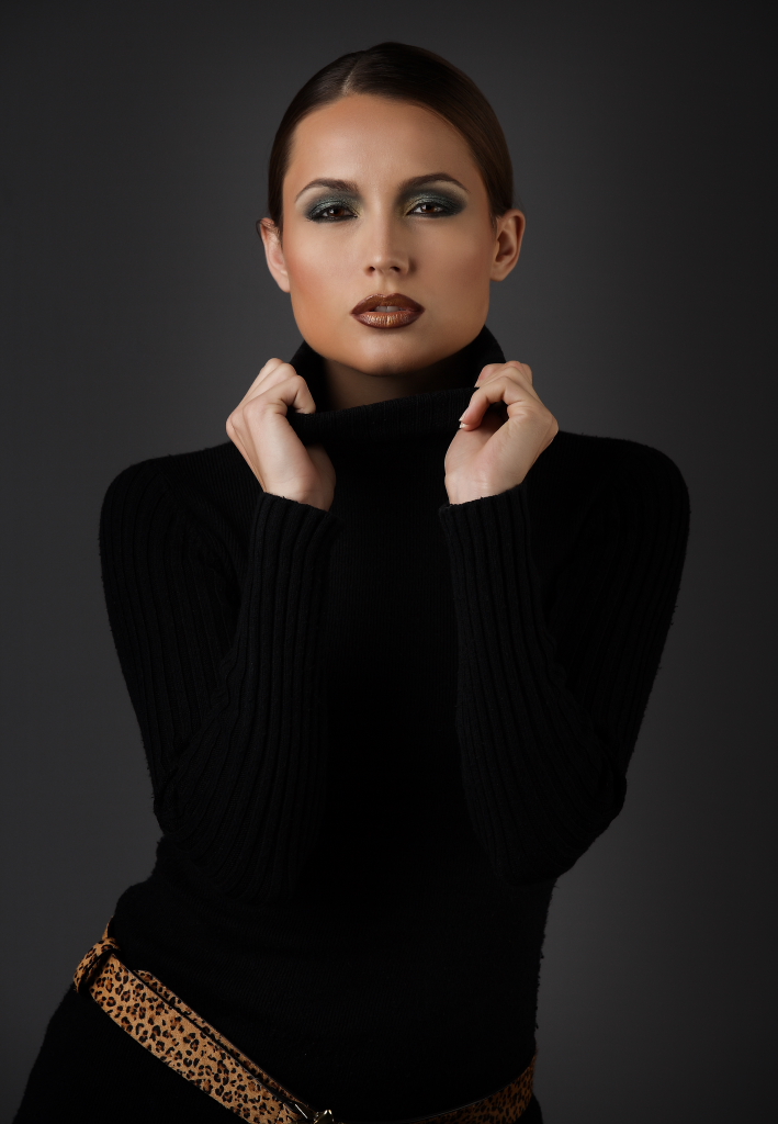Female model photo shoot of aga c by Robert Beczarski, makeup by DeCarr Beauty