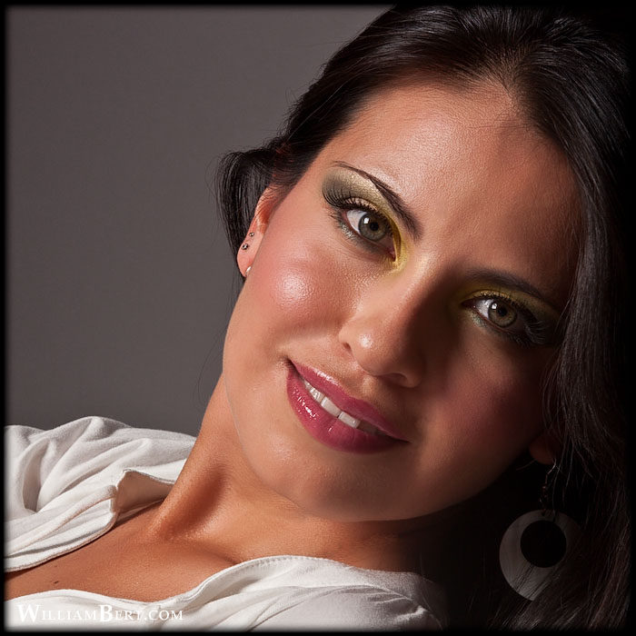Female model photo shoot of Gabriela Arias by Bill Bert Photography in Camera Club, NY Studio, makeup by Julisa MUA