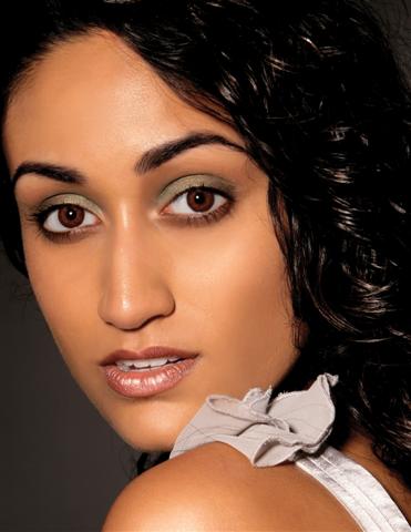 Female model photo shoot of Megha3 by Fred Ramirez - AGPhoto, makeup by Candace Corey