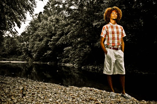 Male model photo shoot of Prince Andre by M I S T Y in river.