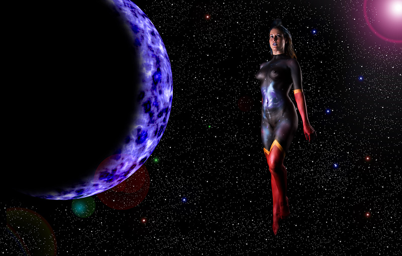 Male and Female model photo shoot of R-T-B and Tiffany Stoddard by Gibson Photo Art in Space the Final Frontier