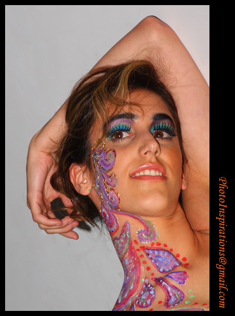 Male and Female model photo shoot of PhotoInspirations and Shannon531 in Slyhorse Studio , body painted by JZino