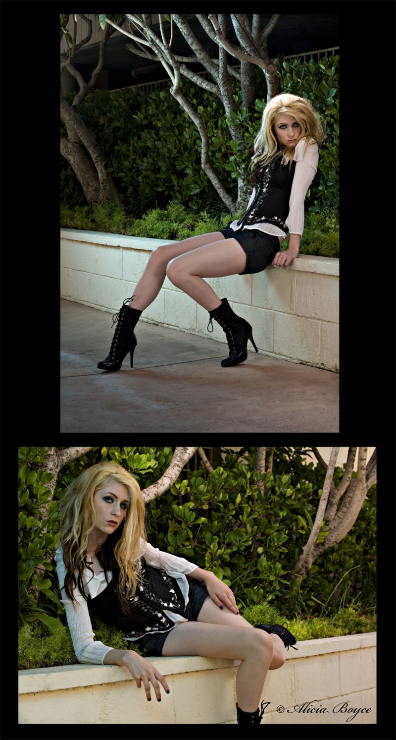 Female model photo shoot of Alicia Boyce Photo and Abby Sin in CA, makeup by Ruby DeRosier