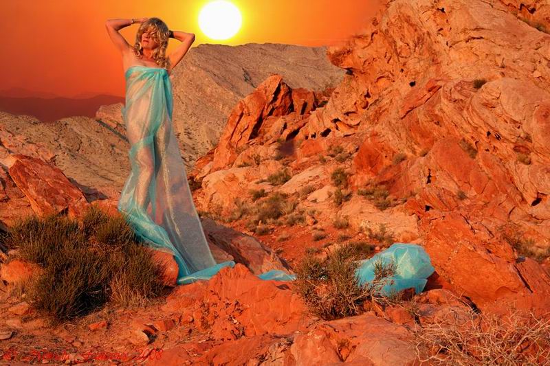 Female model photo shoot of Nanii in Desert outside of Mesquite, Nv