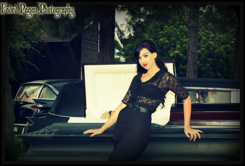 Female model photo shoot of FADED PAGAN in Dead mans drive car show