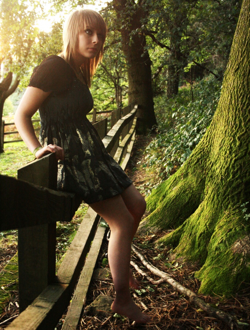 Female model photo shoot of Laura Weeks in Woods on the canal