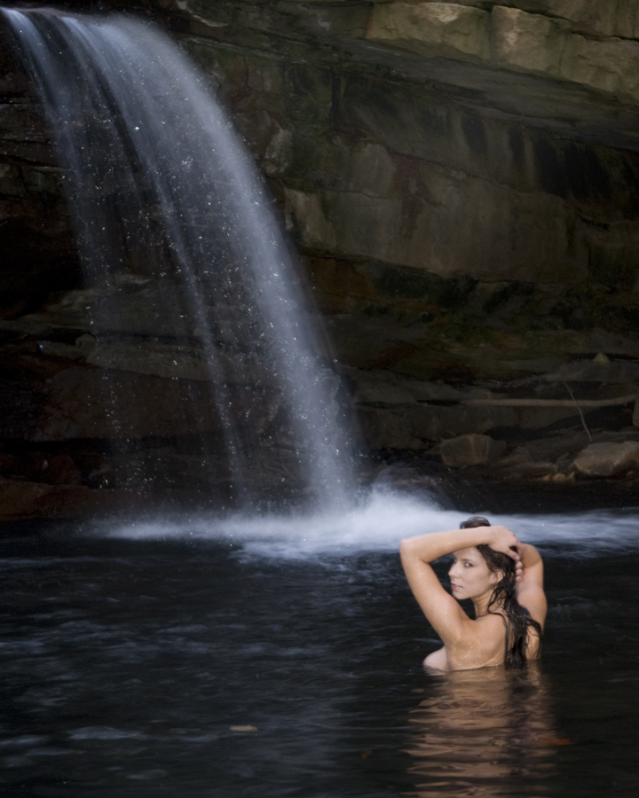 Male and Female model photo shoot of Mountain Image and 20th Century Fox in Decker's Creek Falls