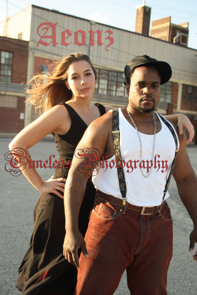 Male and Female model photo shoot of AeonzTimelessPhotogrphy, Bri Louise and Romeo Da Prince in Oz some where in time 