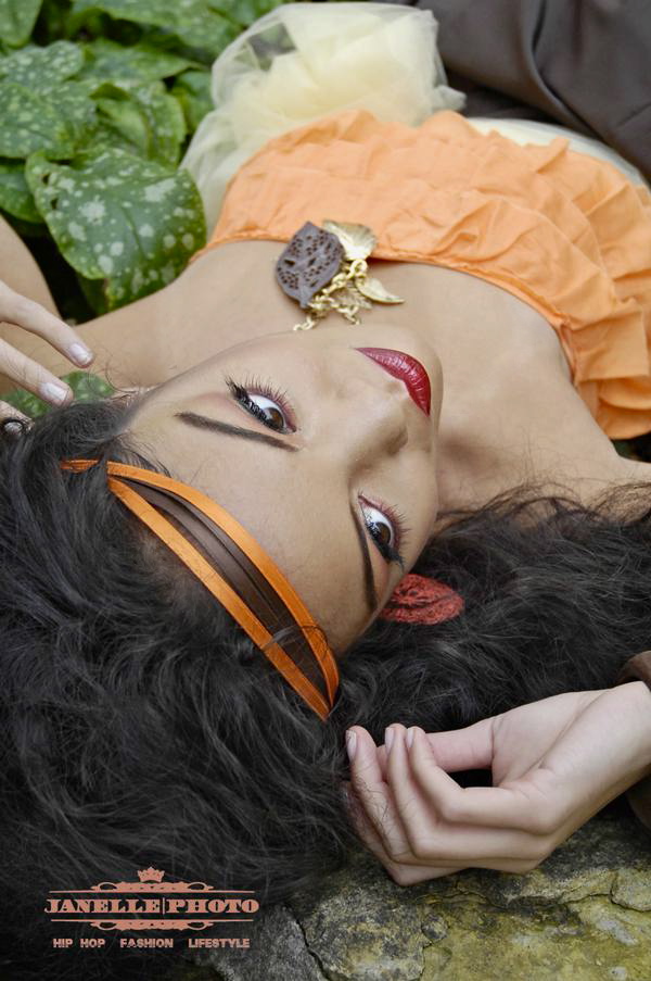 Female model photo shoot of Tearra  by Janelle Photo, makeup by Nicole Fae