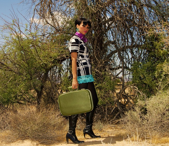 Female model photo shoot of DolledUp and Dovelyn Maxwell  by Alluring Exposures in Arizona Desert