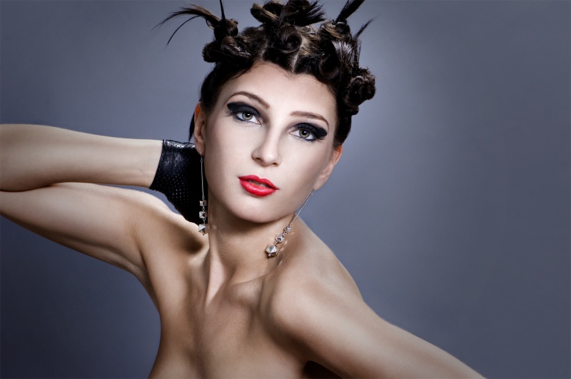 Female model photo shoot of Katrina Aurigema by Jason Setiawan, makeup by PAOLA V