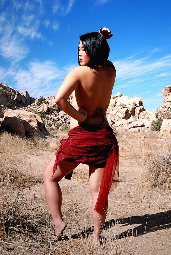 Male and Female model photo shoot of Code1 Photo and Miss Reina in Joshua Tree