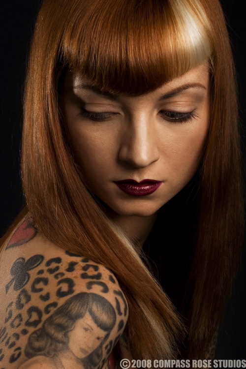 Female model photo shoot of Jenna Anne Makeup and Cherry Dollface by Compass Rose Studios