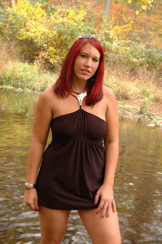 Female model photo shoot of Red Clover
