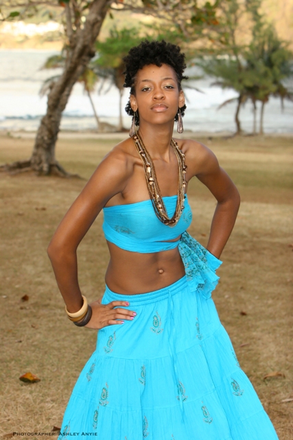 Female model photo shoot of Bashana in Pigeon Island, Gros Islet - Saint Lucia