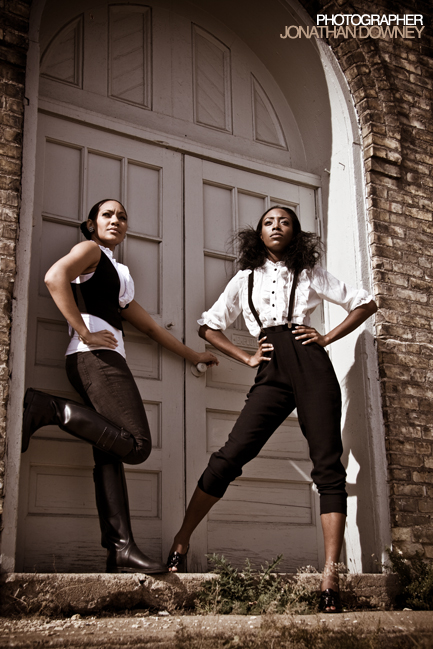 Male and Female model photo shoot of Jonathan Downey, Naterra and Spears R in Grand Rapids, MI, makeup by Erick Makeup