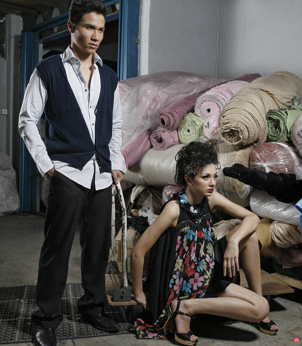 Male and Female model photo shoot of Rezamal and Christa T by burgy in salt n pepper warehouse, makeup by philipskwok