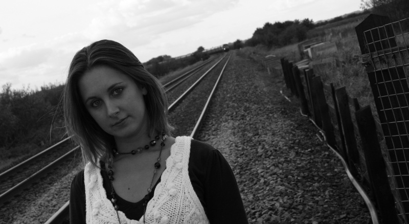 Female model photo shoot of kate kelly in worlaby train track