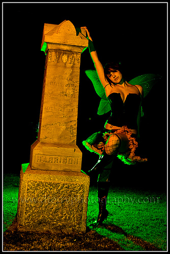 Female model photo shoot of Cat MArini by David Terry Photography in provo cemetary/ david terry 